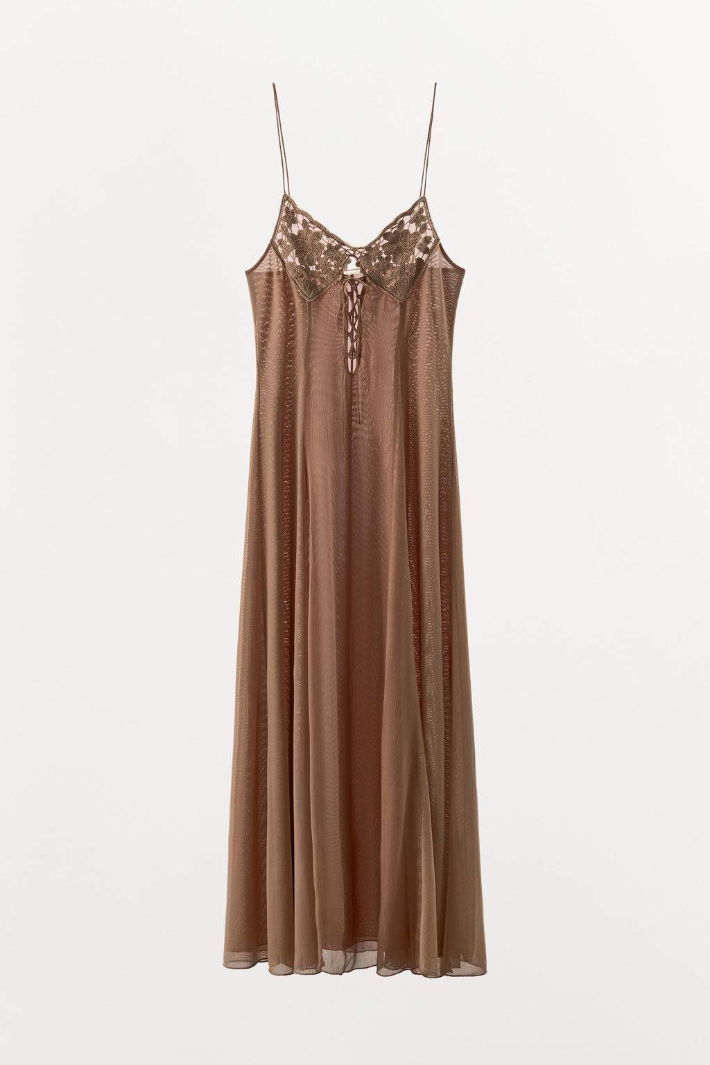 VESTIDO COMBINADO CROCHET / Rosado - Zara фото 6