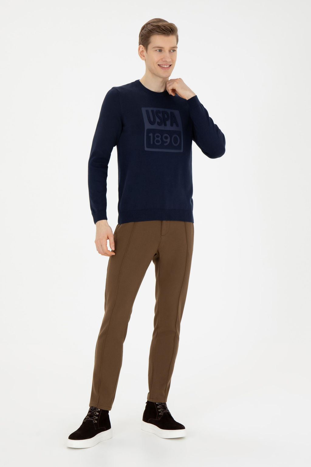U. S. Polo Assn / Мужской темно-синий свитер - U.s. polo assn фото 11