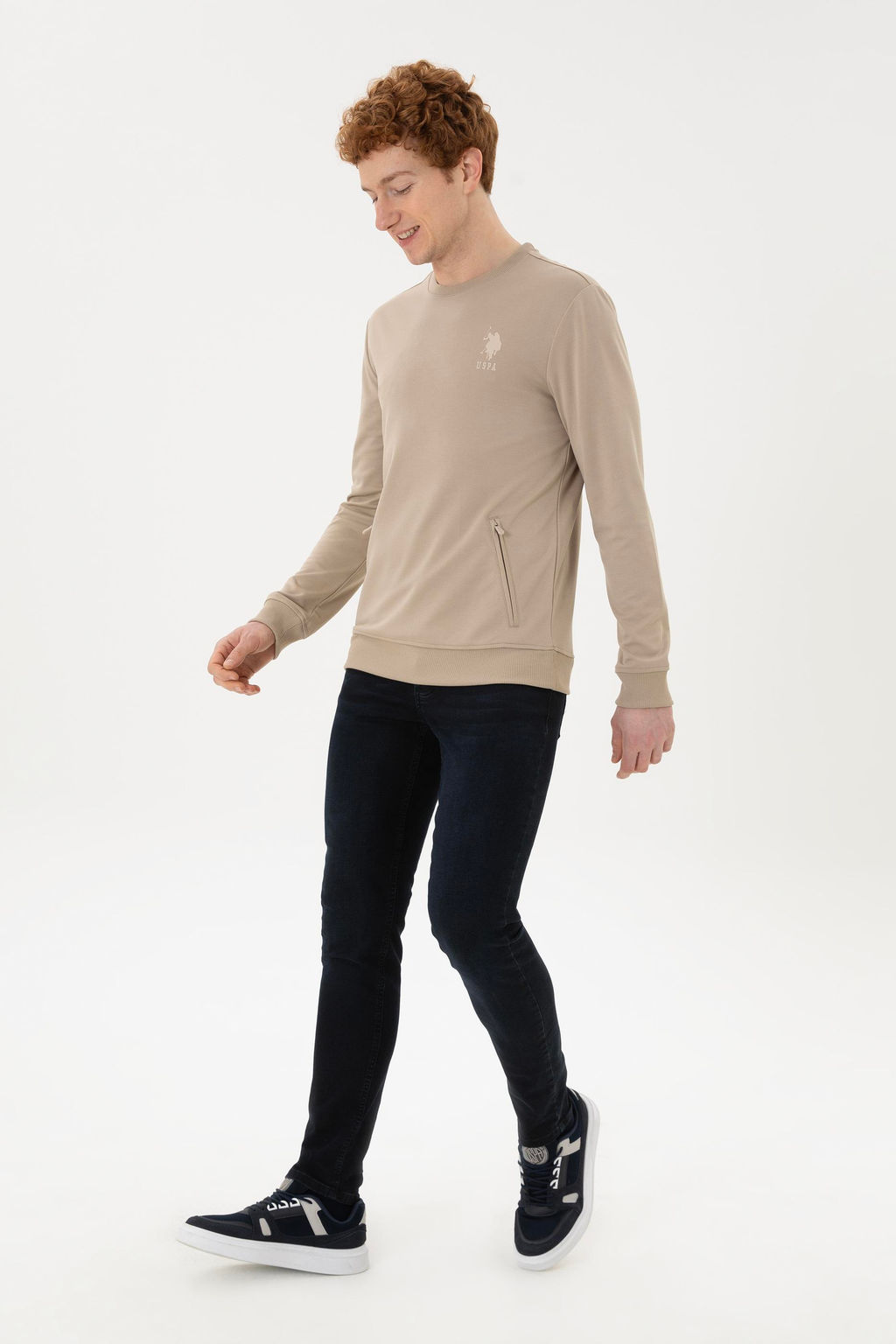 Мужской свитшот светло-хаки - U.s. polo assn фото 11