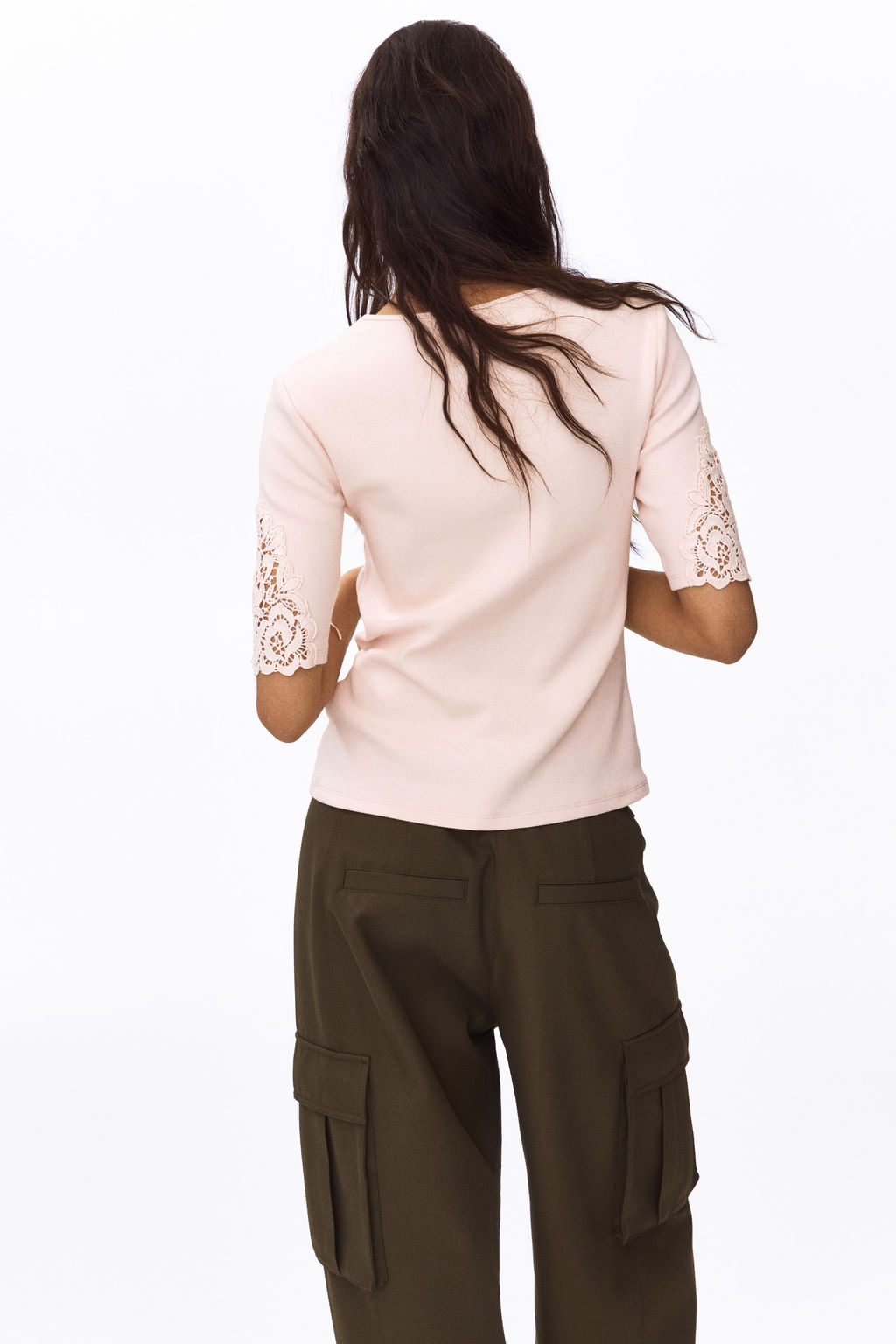 Top de canal? con inserciones de encaje - H&m фото 7