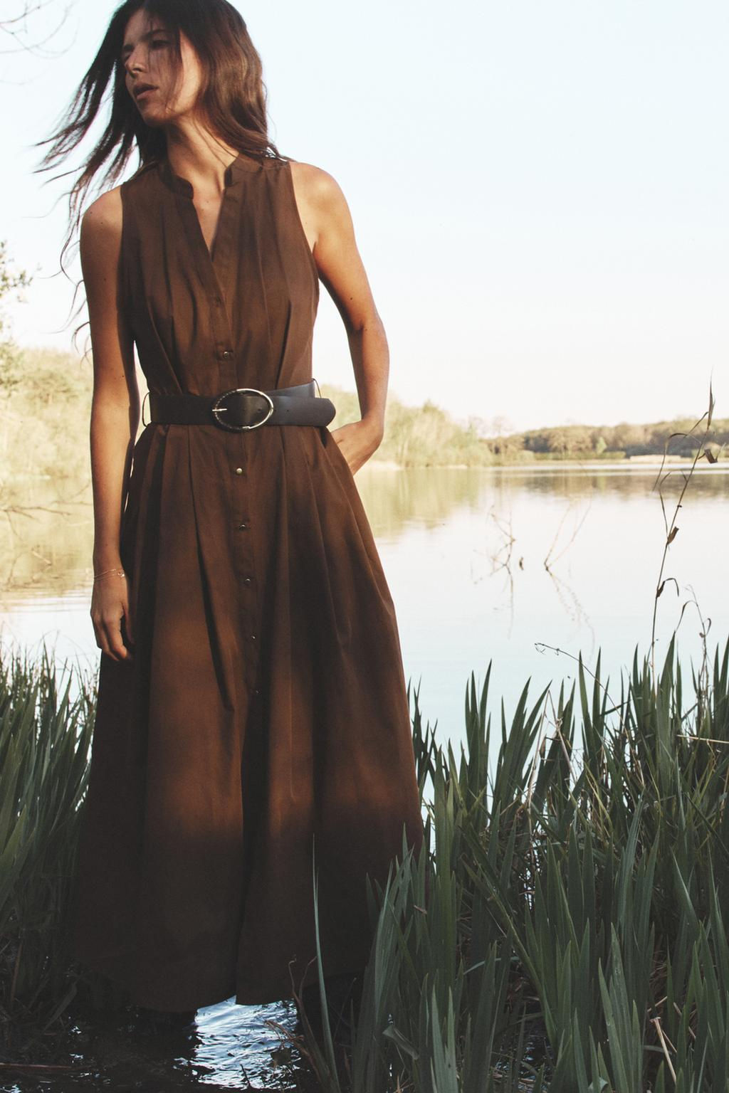 MIDI DRESS WITH BELT