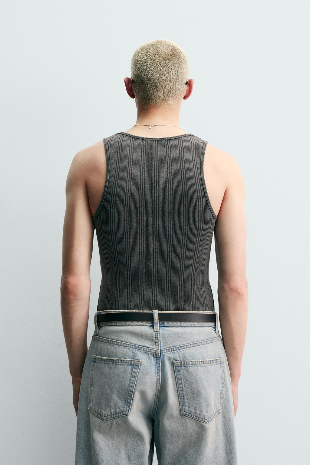 CAMISETA TANK PUNTO RIB / Negro - Zara фото 3