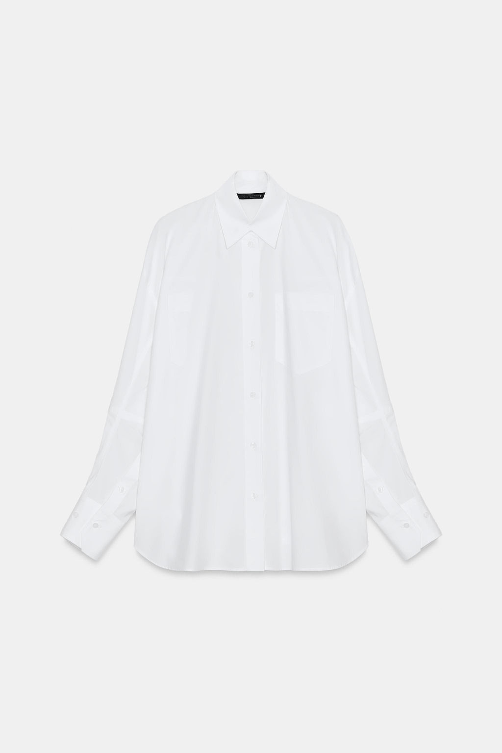 CAMISA OVERSIZE POPEL?N / Blanco - Zara фото 7