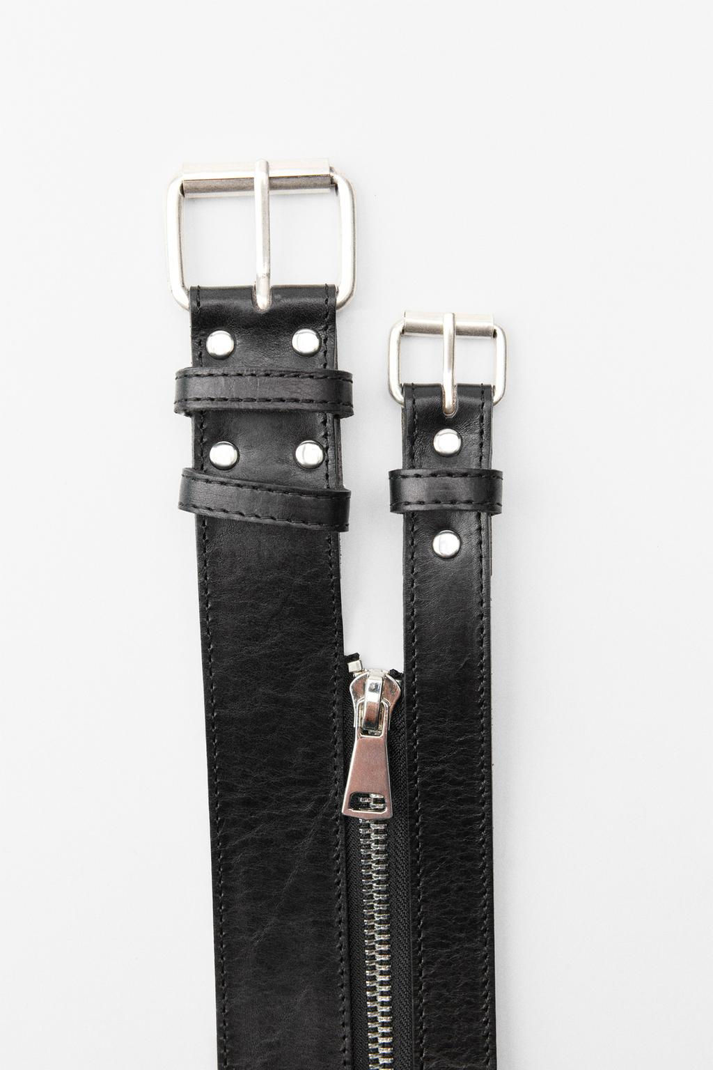 ZIP WAIST BELT WITH DOUBLE BUCKLE - Zara фото 4
