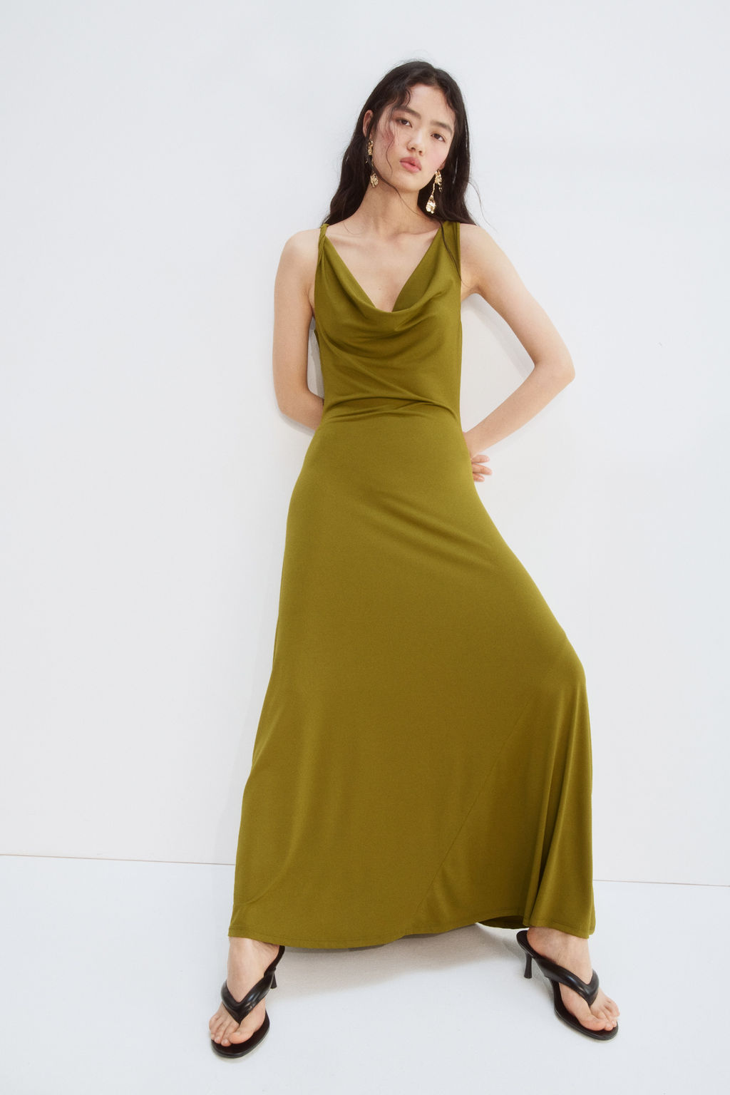 Vestido drapeado de punto - H&m фото 2