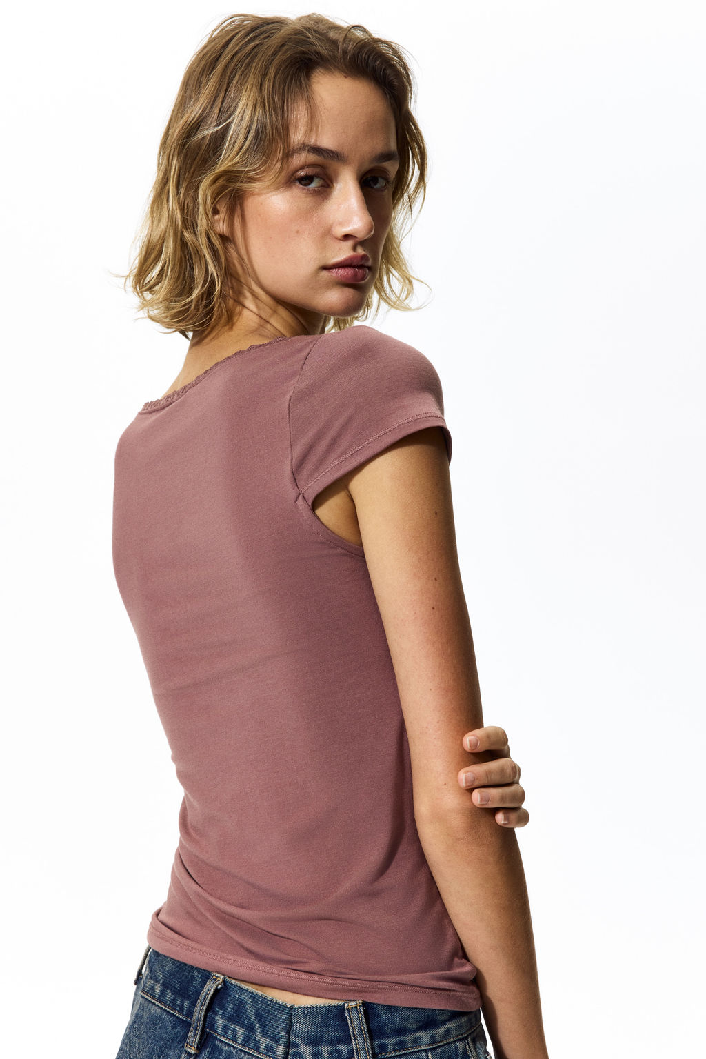 Top con ribete de encaje - H&m фото 7
