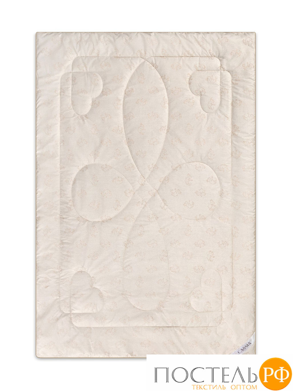 CASSIA Одеяло КАЛАХАРИ 200х220,1пр.,хл./вербл.шерсть/микровол.., 350г/м2  фото 4