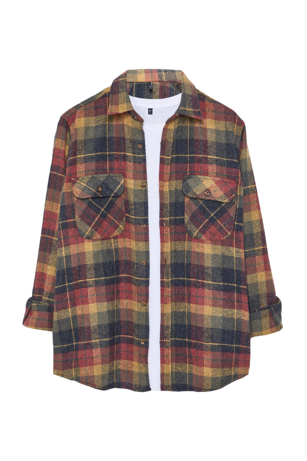 TRENDYOL MAN Bordo Cift Cep Kapakl? Regular Fit K?sl?k Oduncu Kareli Gomlek TMNAW21GO0031 - Trendyolmilla фото 10