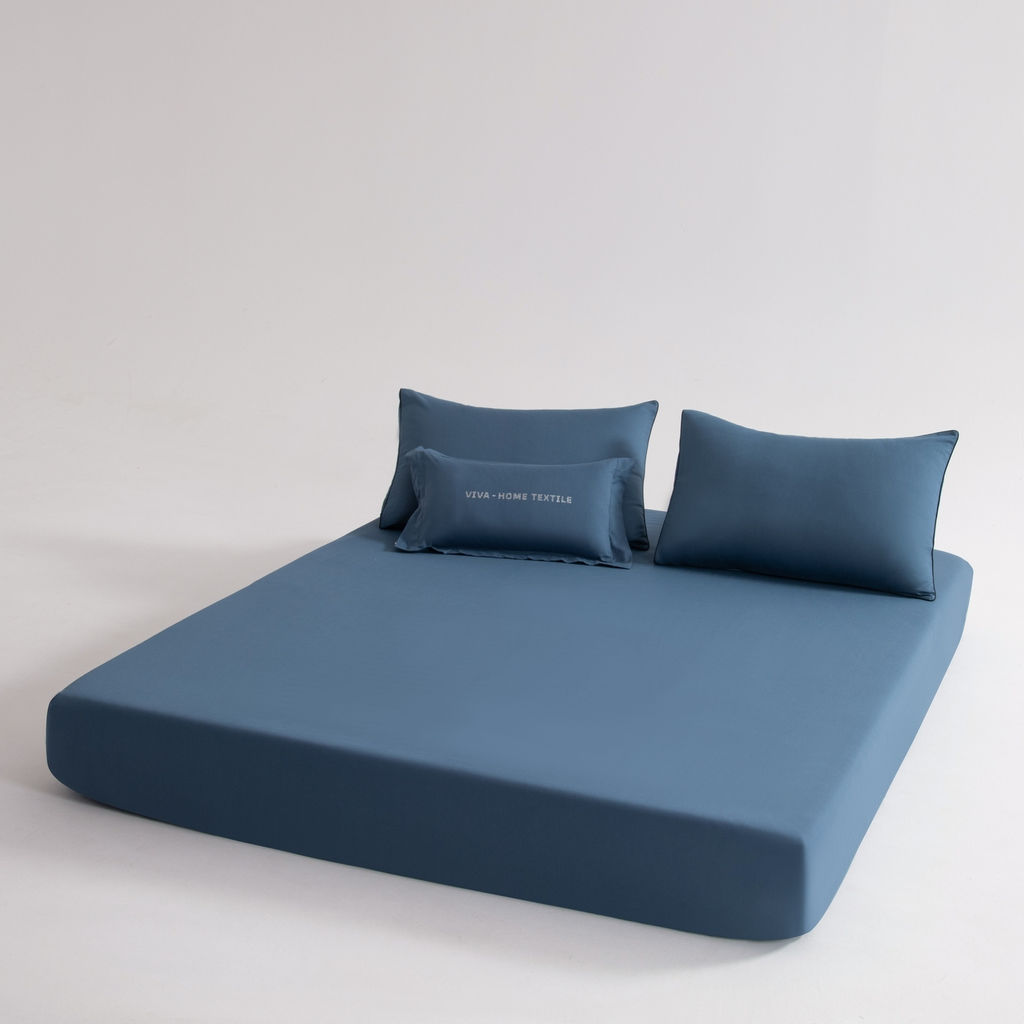 Комплект постельного белья Однотонный Сатин Элитный на резинке OCER017 180*200*30;160*200*30;140*200*30 Евро 4 Наволочки