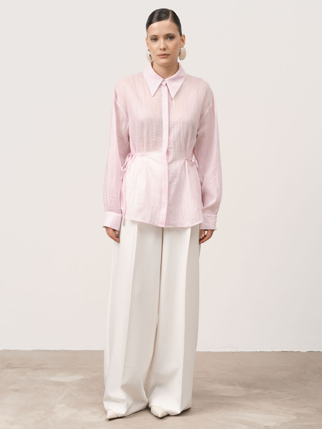 Блуза из хлопка 5011821 розовая