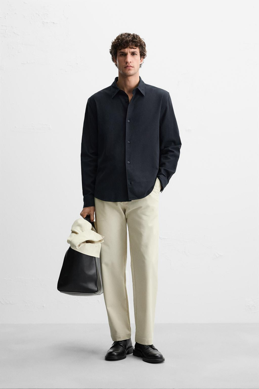 TEXTURED CREPE SHIRT