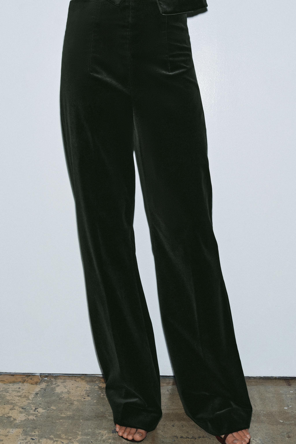 VELVET FLARE TROUSERS ZW COLLECTION