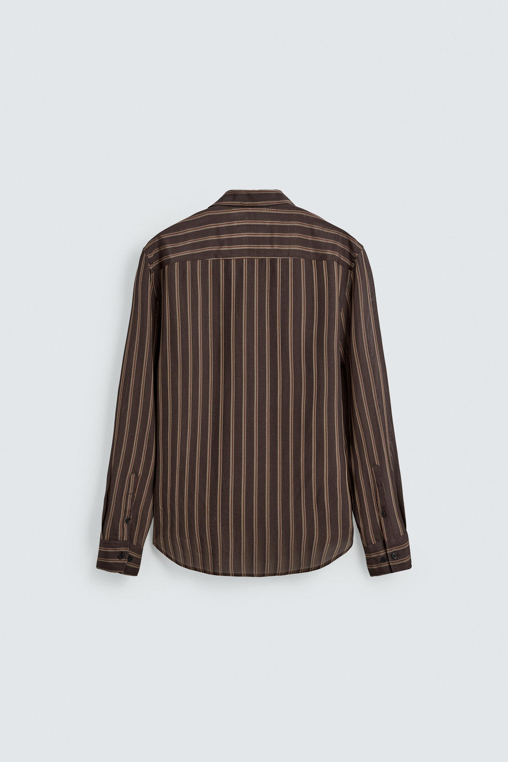CAMISA FLUIDA RAYAS / Marr?n - Zara фото 8