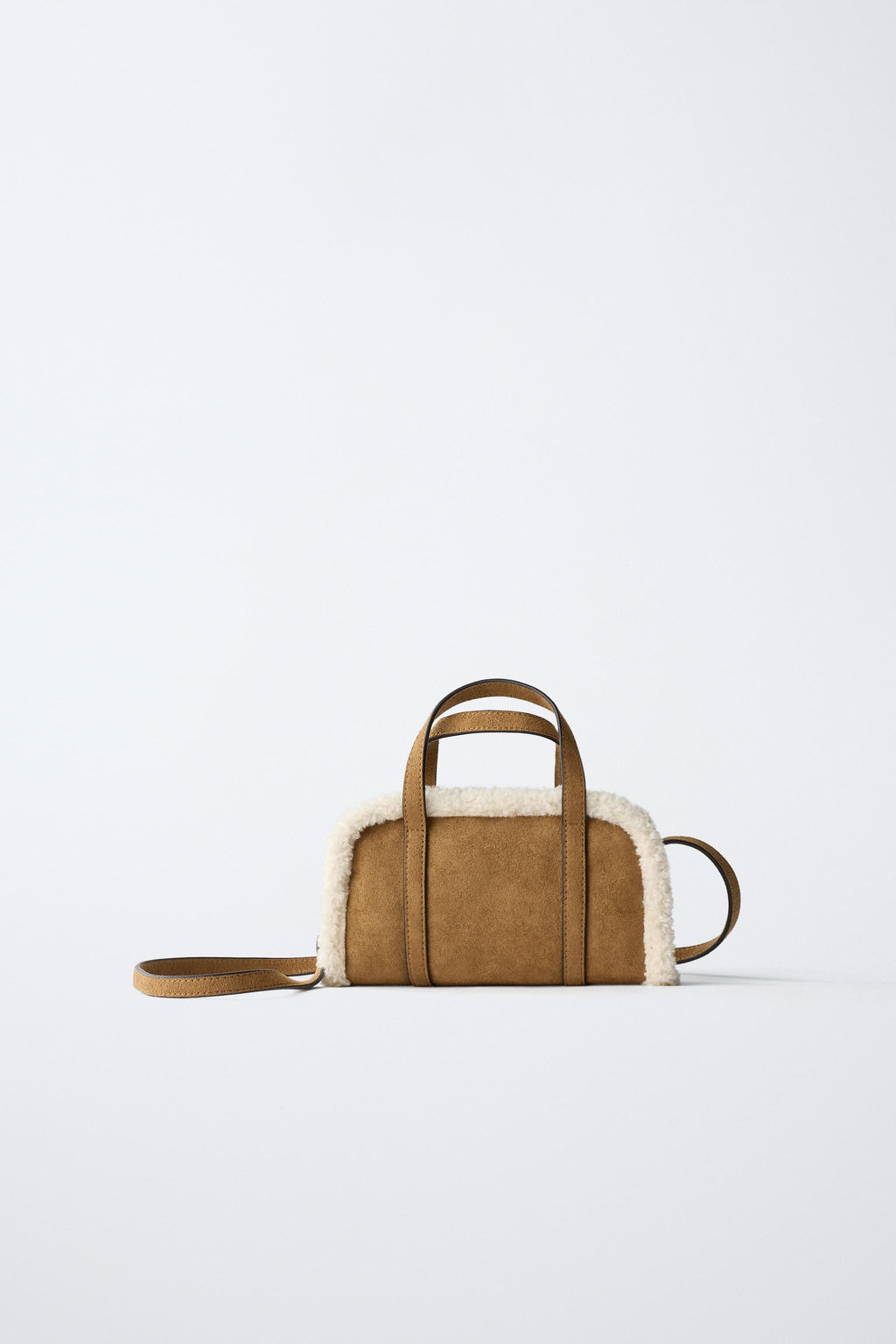FAUX SHEARLING CROSSBODY BAG - Zara фото 5