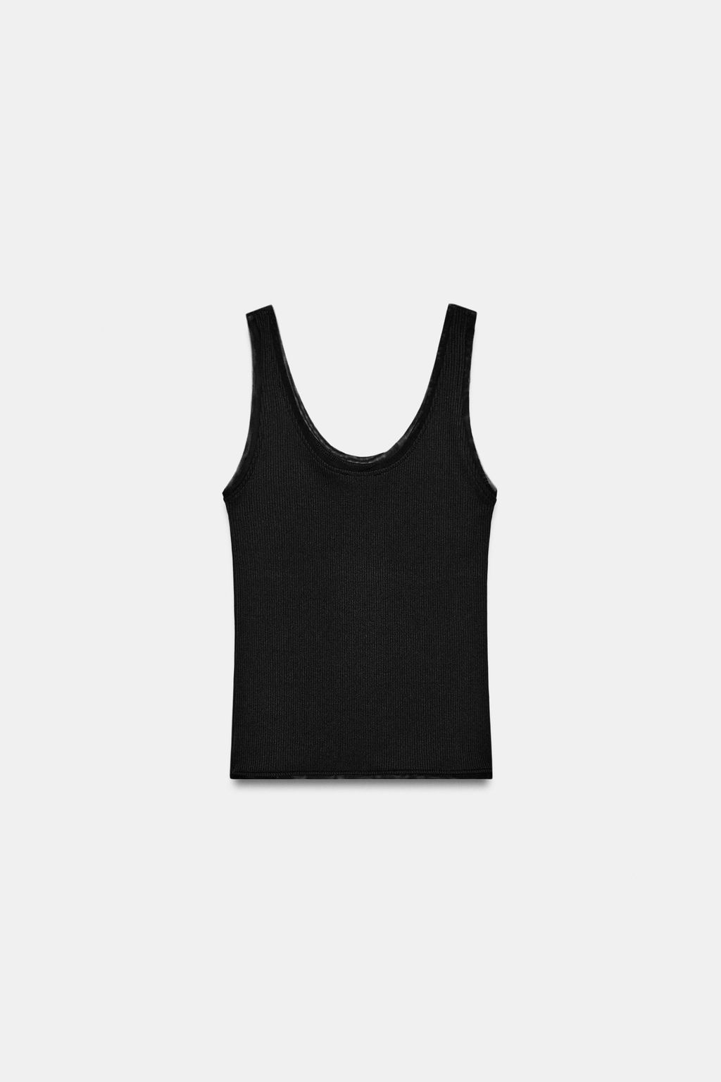 CAMISETA COMBINADA TIRANTES / Negro - Zara фото 6
