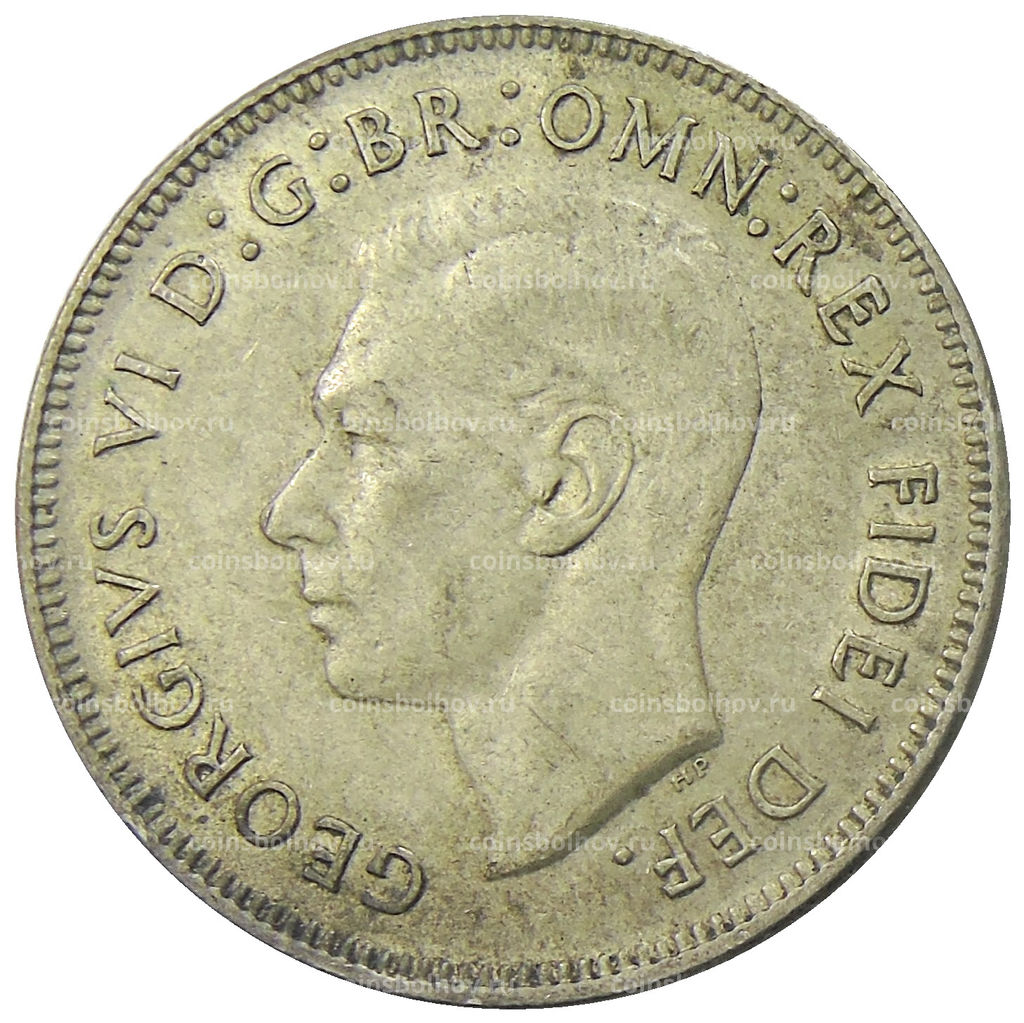 1 флорин (2 шиллинга) 1951 года Австралия 50 лет Федерации