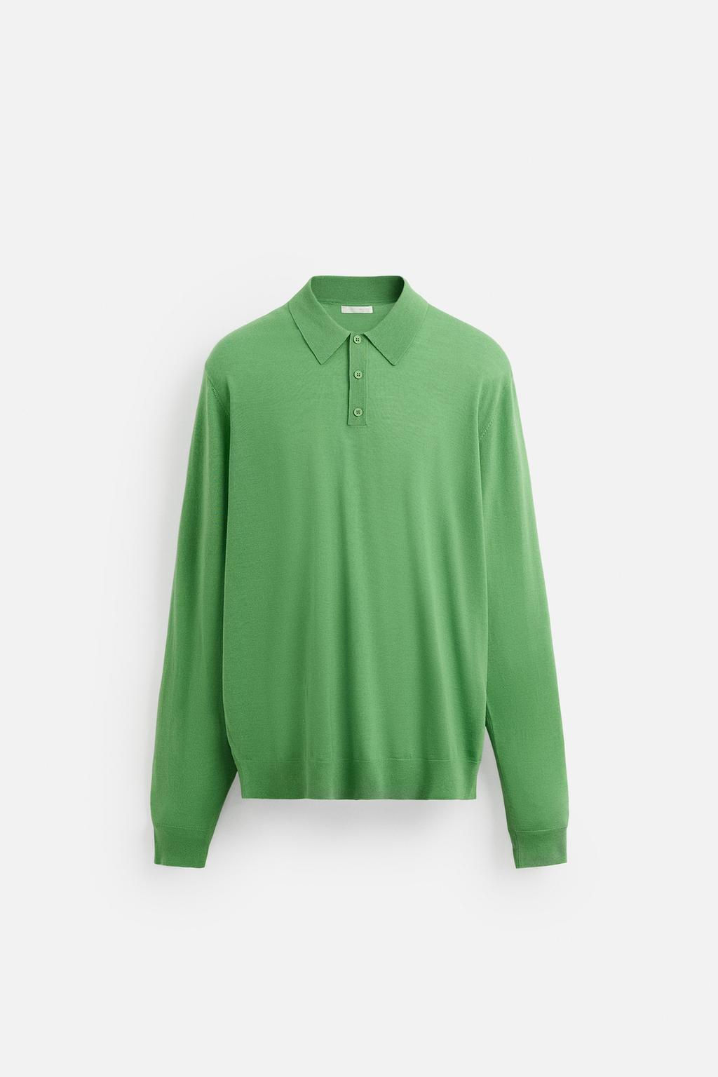 100% WOOL KNIT POLO SHIRT - Zara фото 6