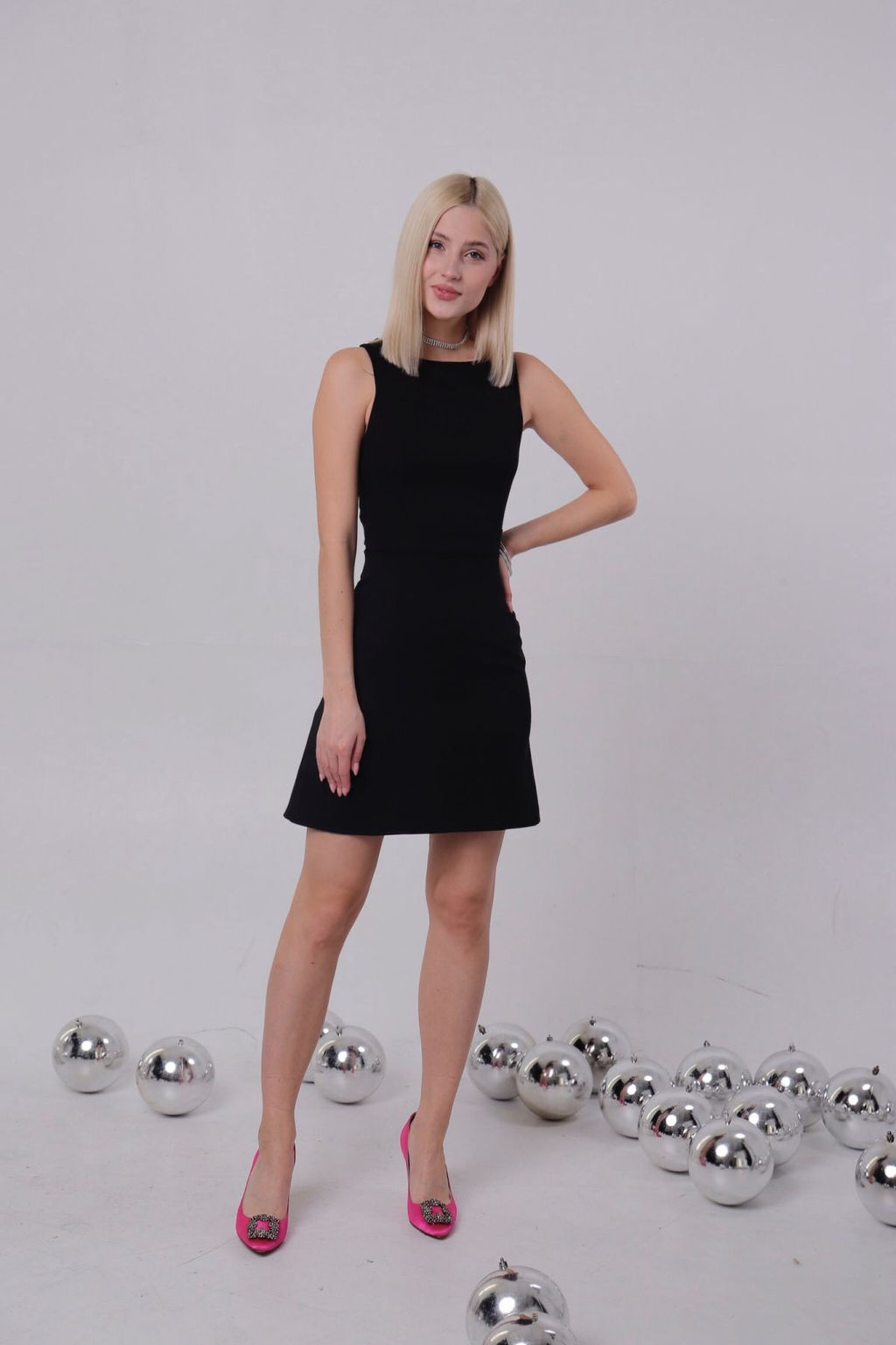 Мини-платье чёрное - Martichelli фото 3