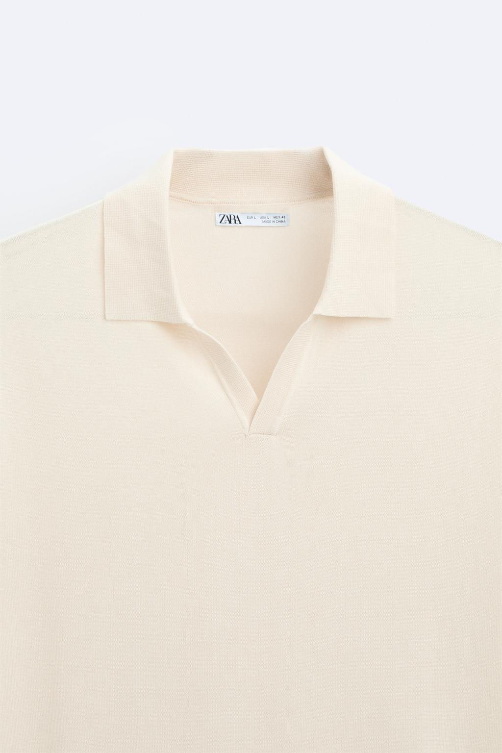 LYOCELL BLEND KNIT POLO SHIRT - Zara фото 17