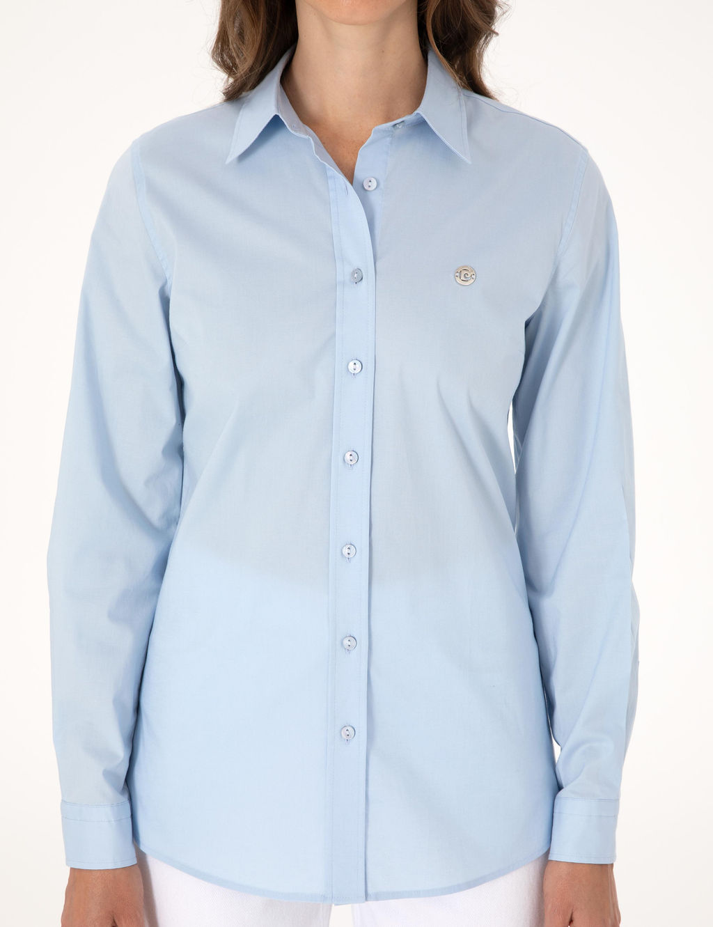 A__k Mavi Slim Fit Uzun Kollu G_mlek