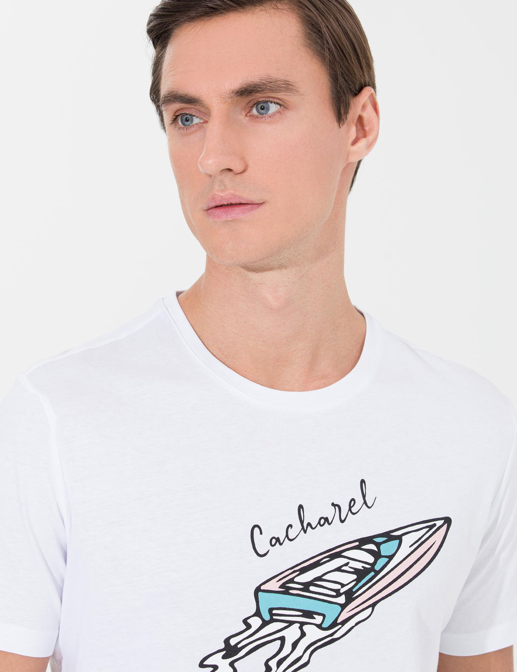 Белая облегающая футболка - Cacharel фото 3