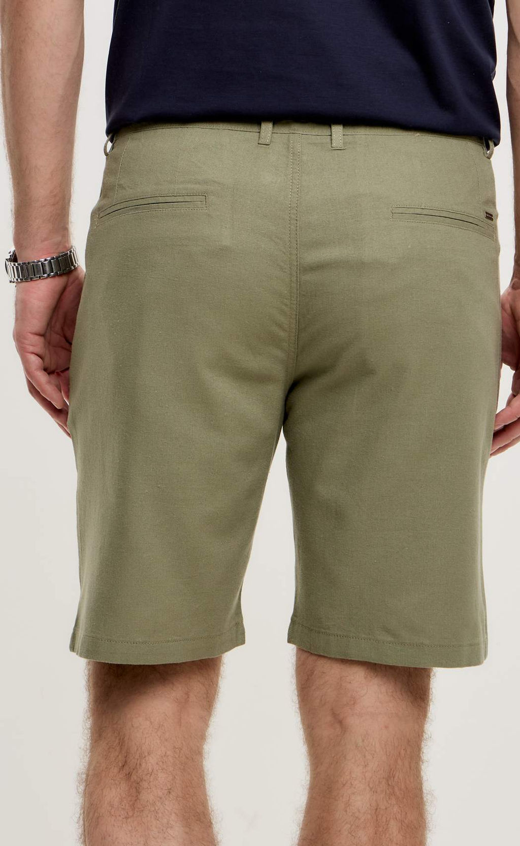 Шорты лен F111-0960-1 olive