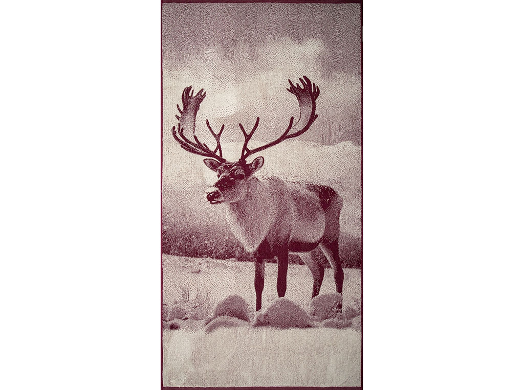 Полотенце махровое 6с102.413ж1 Фото-олень(кр.дерево1) 81х160см