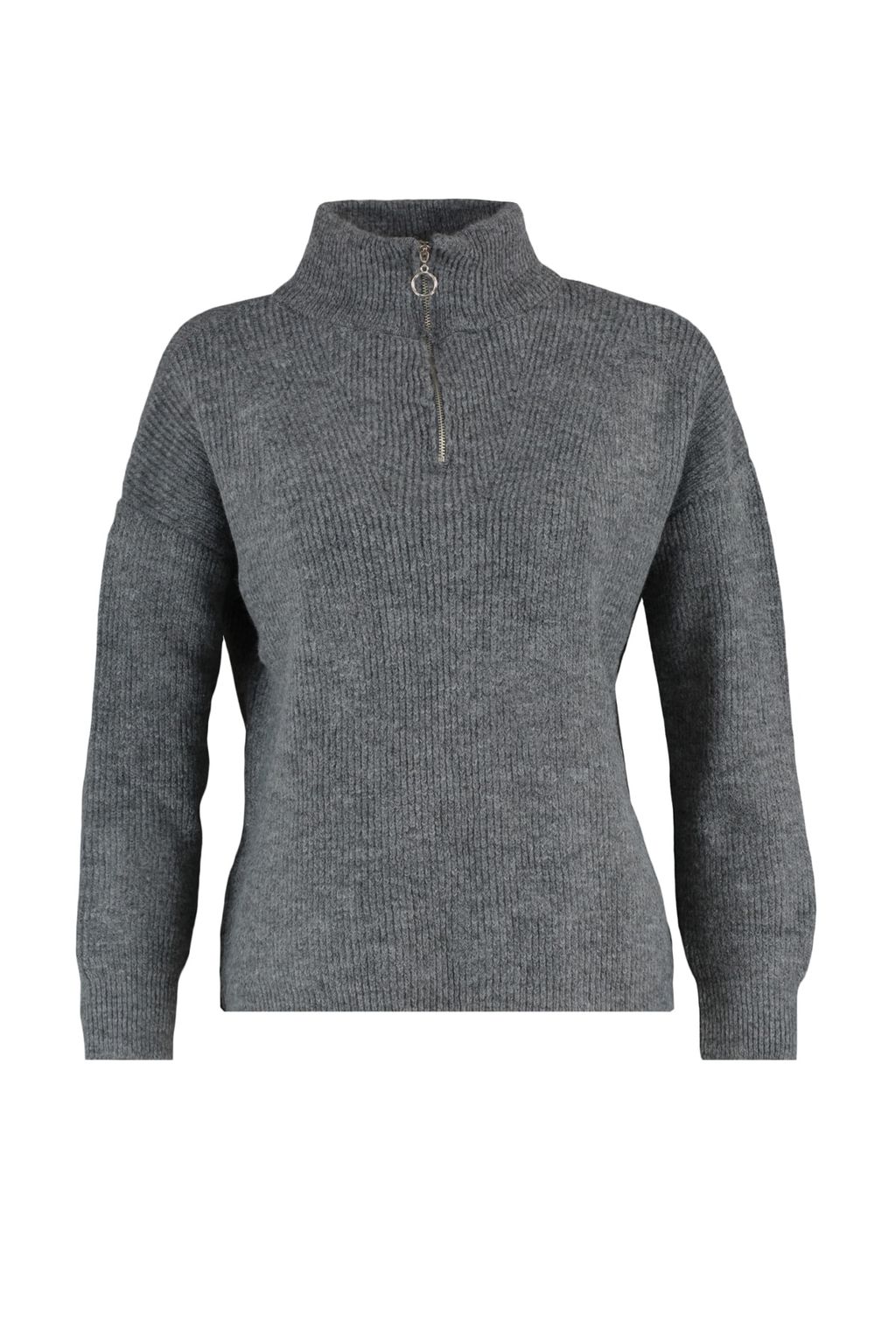 Antrasit Couple Yumusak Dokulu Fermuarl? Triko Kazak TWOAW20XS0009 - Trendyolmilla фото 8