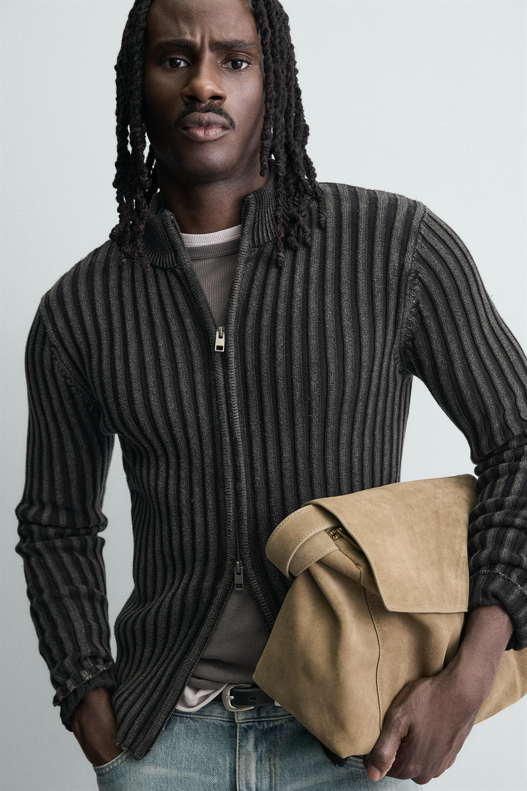 TEXTURED RIBBED JACKET - Zara фото 5