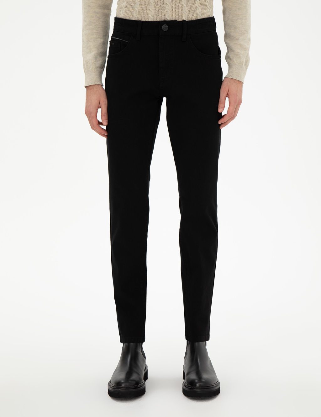 Siyah Slim Fit Jean Pantolon - Pierre cardin фото 2