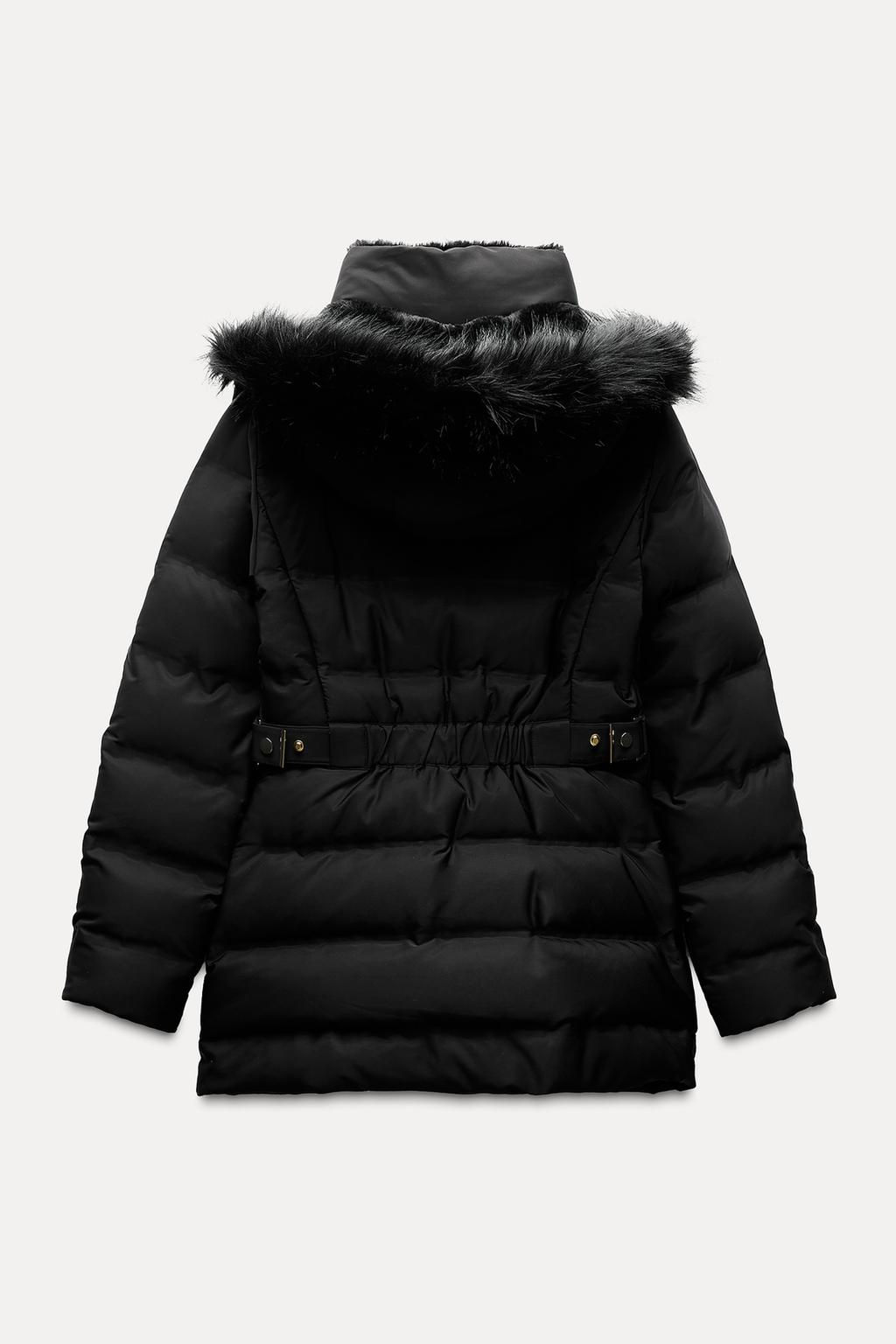 SEMI-LONG HOODED PUFFER JACKET - Zara фото 5