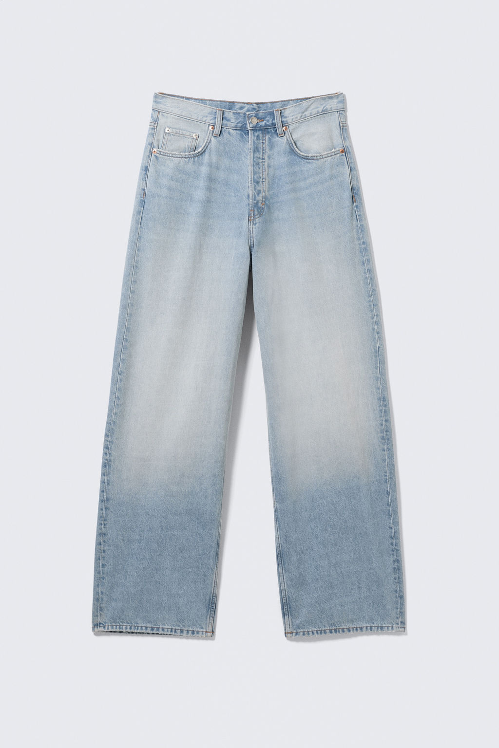 Vaqueros unisex de tiro medio y pernera baggy holgada Astro - H&m фото 11