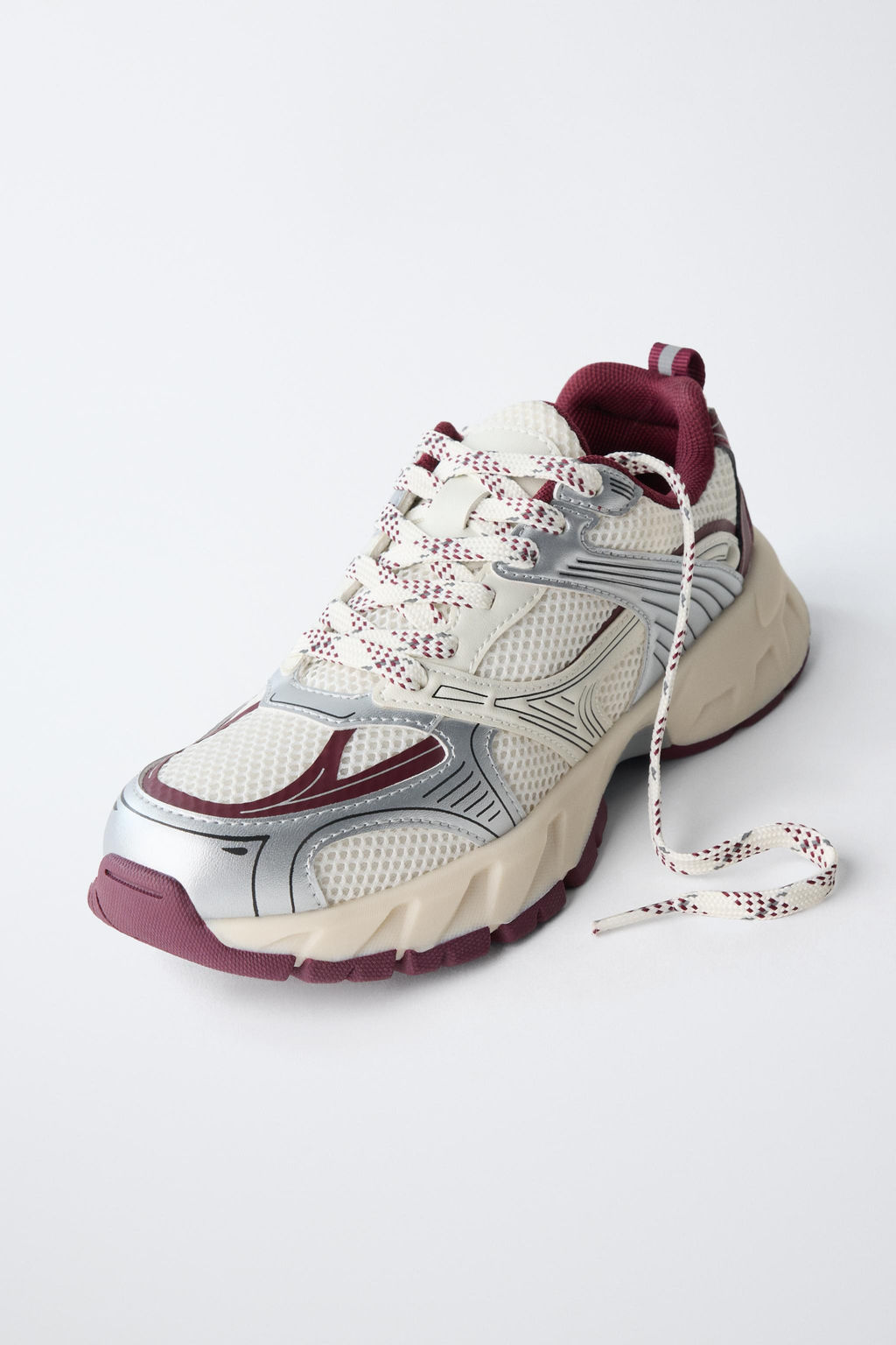 ZAPATILLA DEPORTIVA REJILLA / Rojo Burdeos - Zara фото 3