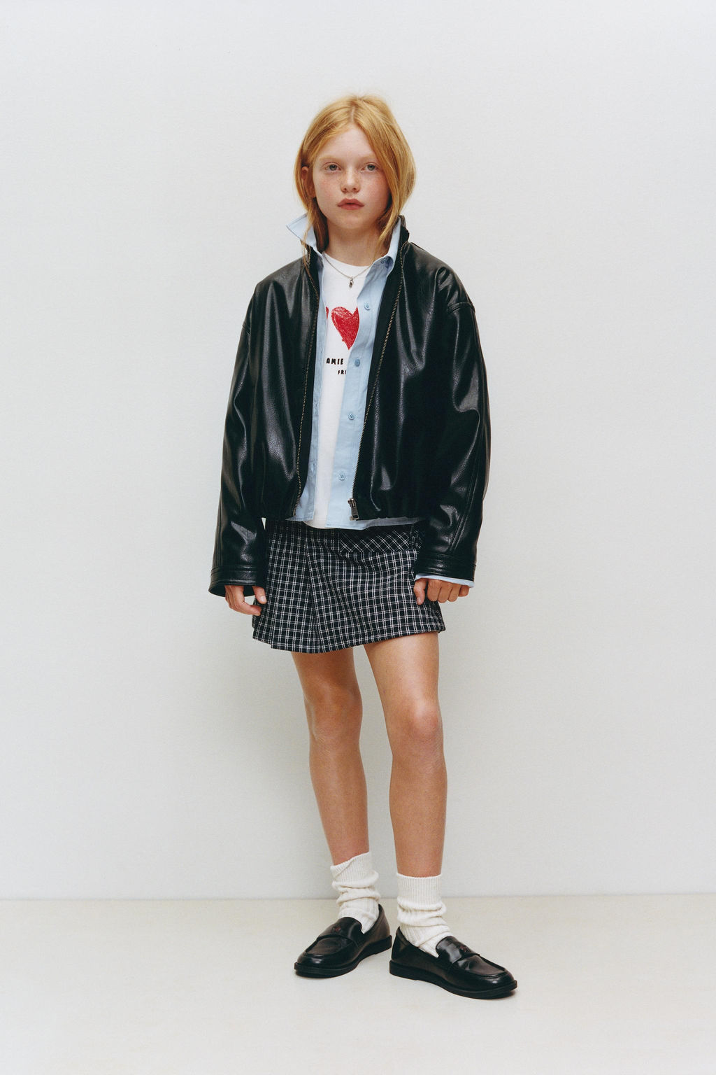 CHECKED BERMUDA SKORT WITH PLEATS - Zara фото 5