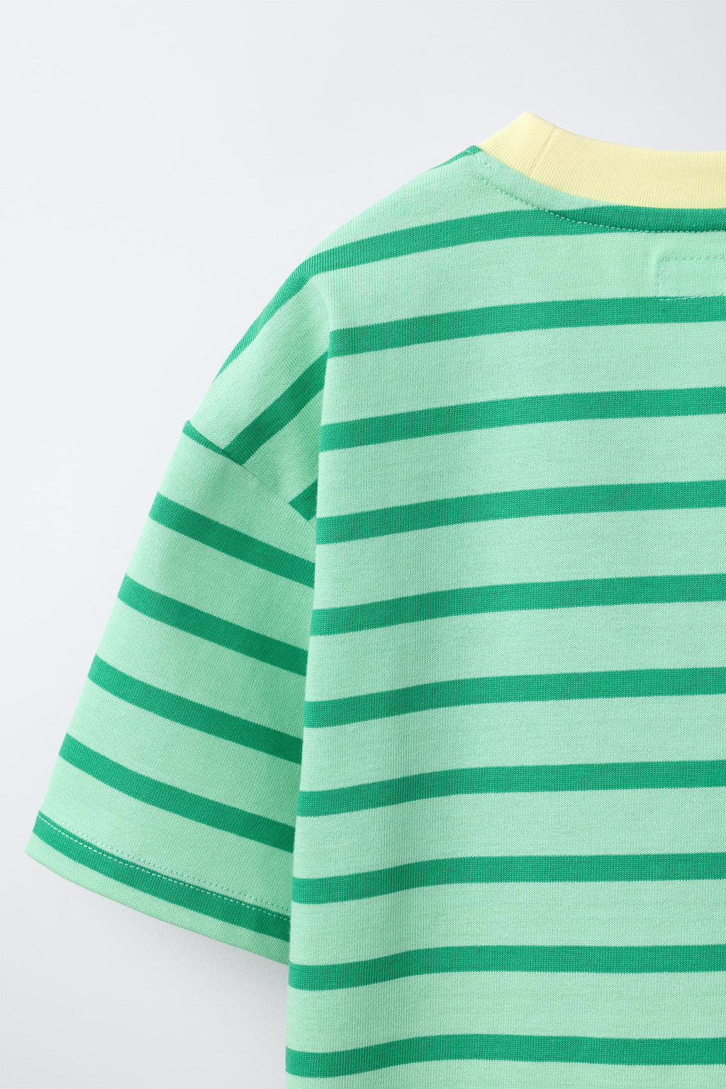 CAMISETA HEAVY WEIGHT RAYAS / verde lavado - Zara фото 4