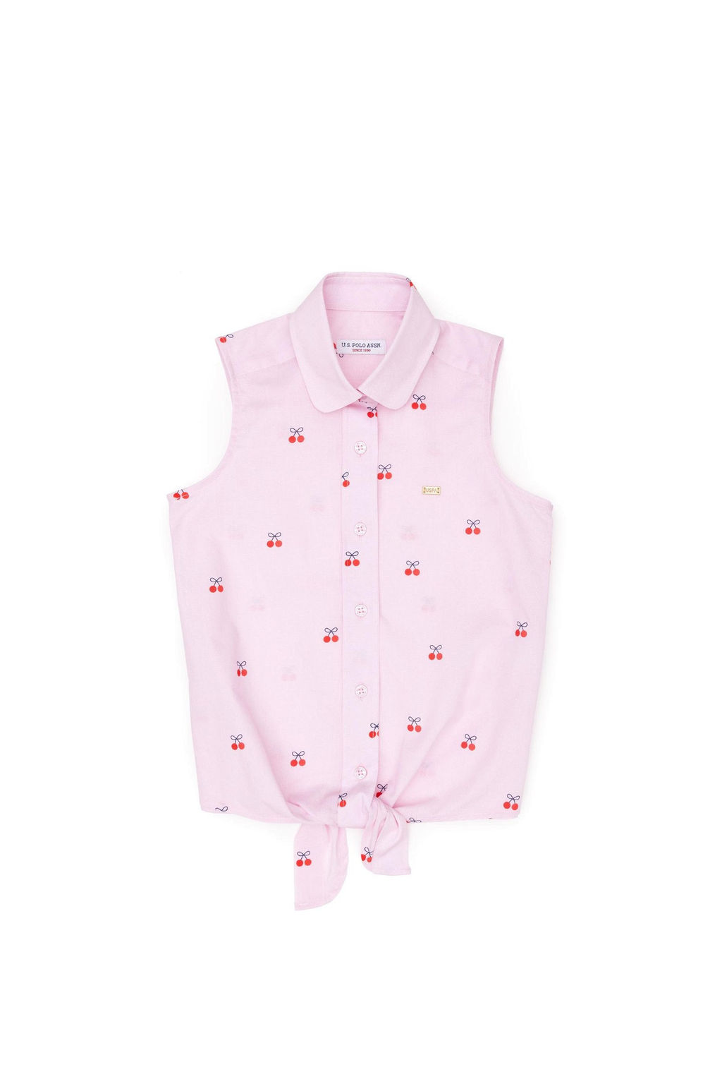 U. S. Polo Assn Пудровая рубашка с коротким рукавом для девочки - U.s. polo assn фото 8