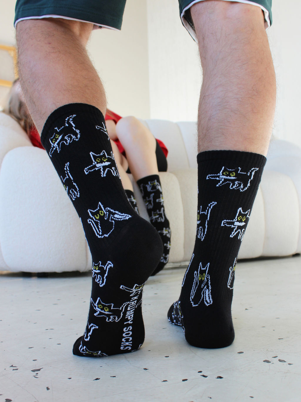Носки р.35-40 TxT Кот с ножом на черном - Krumpy фото 8