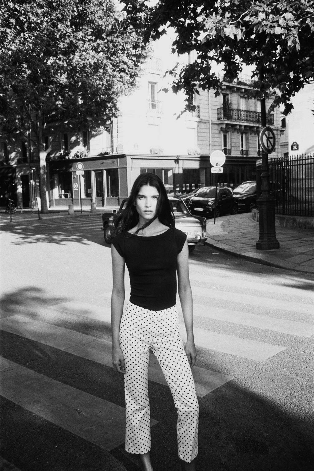 POLKA DOT MINI FLARE TROUSERS