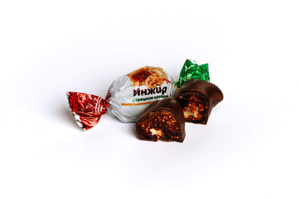 Конфета шоколадная Инжир с грецким орехом 1 кг