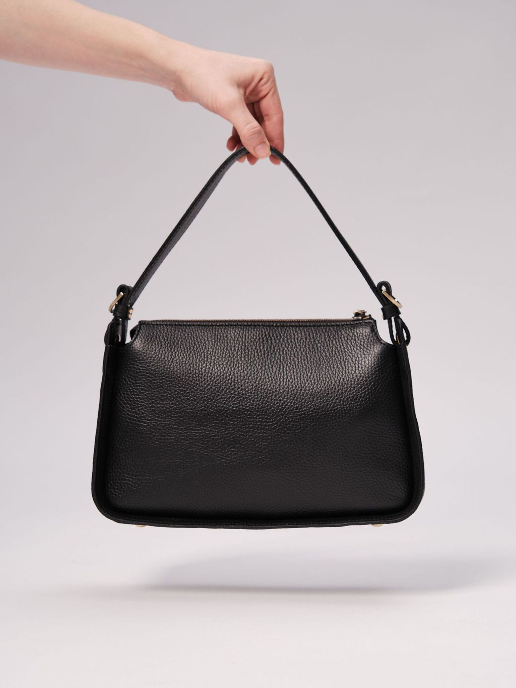 Сумка кожаная на плечо Deboro 30790 черный