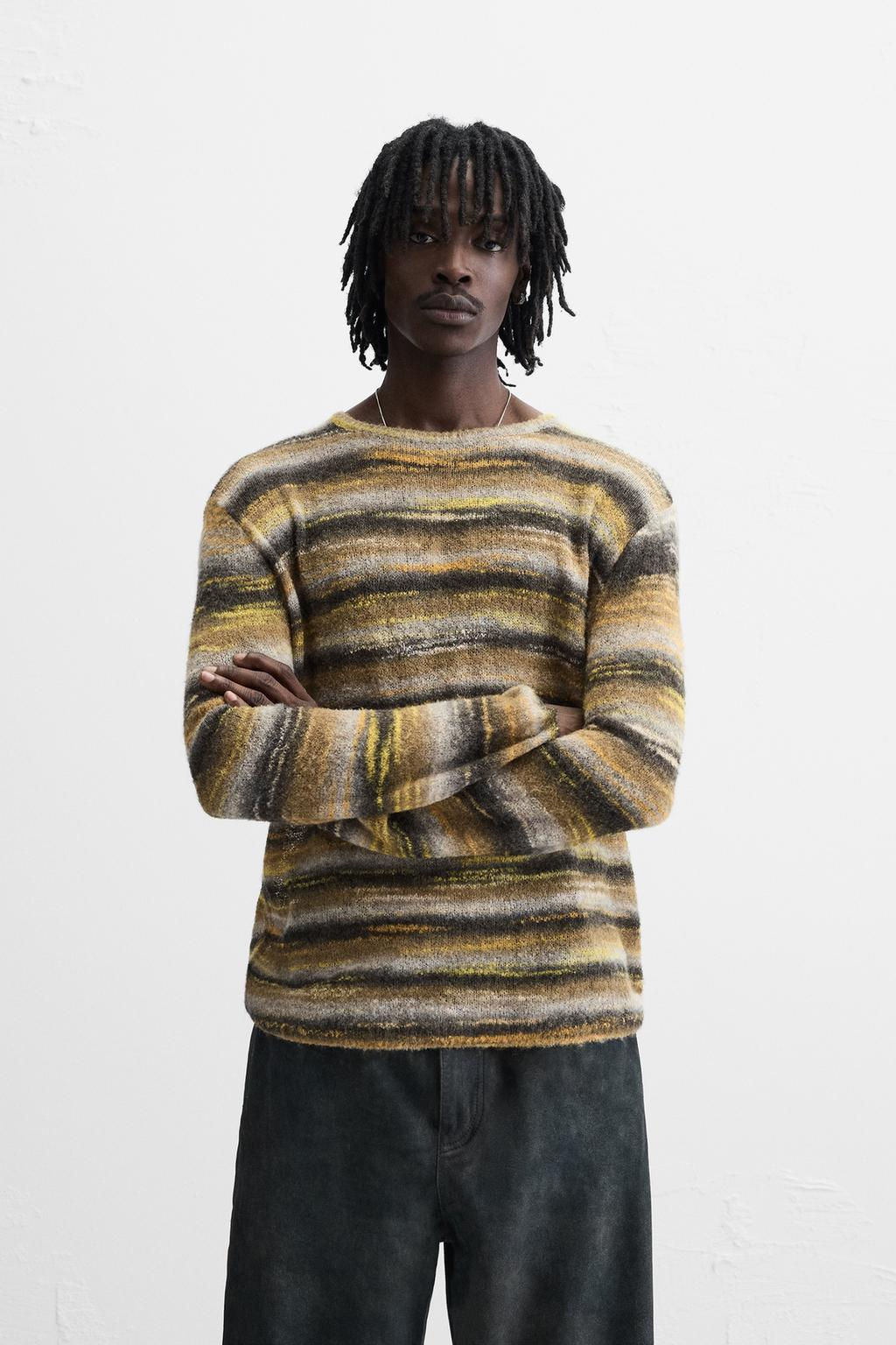 SWEATER WITH IRREGULAR STRIPES - Zara фото 2