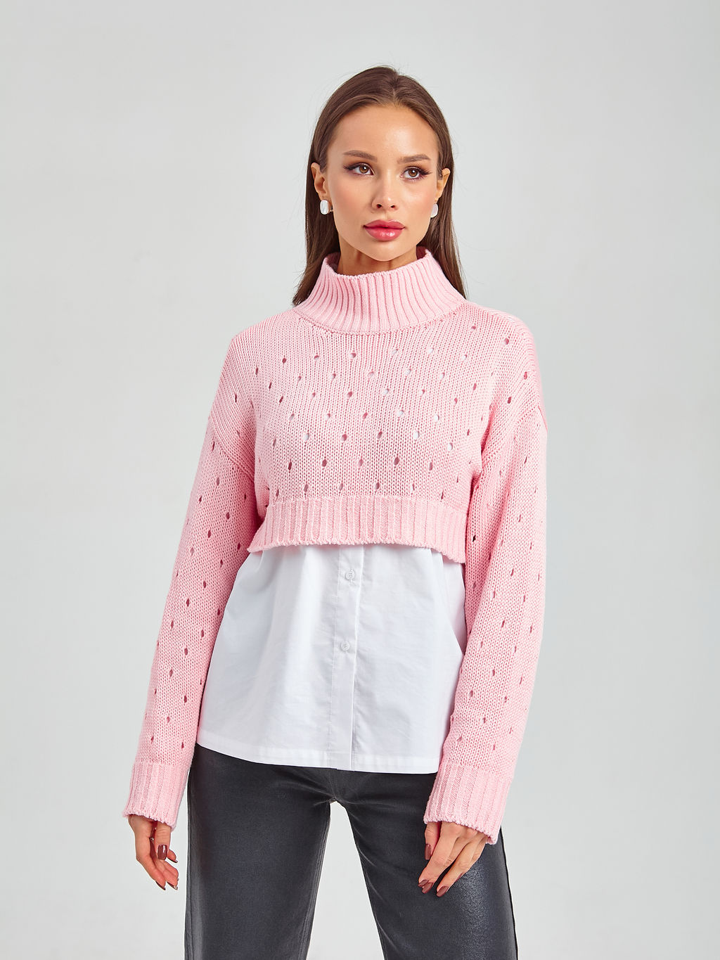 Свитер укороченный