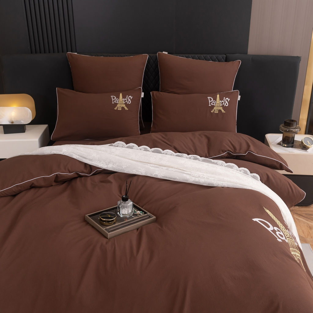 Комплект постельного белья Mood of Paris на резинке MPR002 160*200*35 2 спальный 4 Наволочки