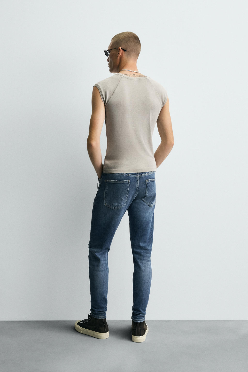 RIPPED SKINNY FIT JEANS - Zara фото 3