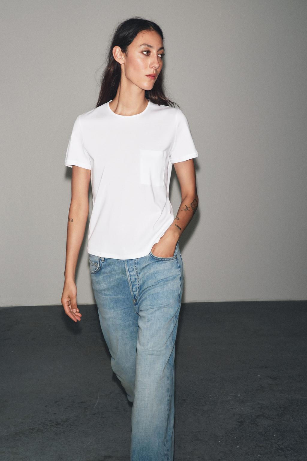 MERCERISED COTTON T-SHIRT - Zara фото 2