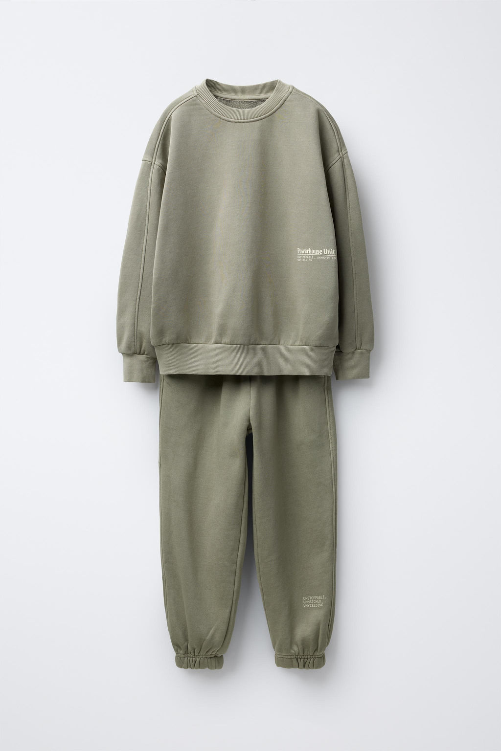 GARMENT-DYED SWEATSHIRT AND JOGGERS SET