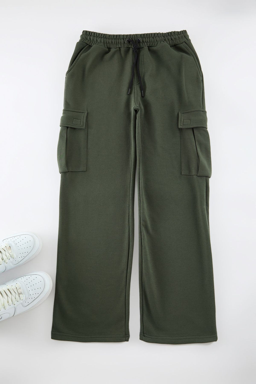 TRENDYOL MAN Haki %100 Pamuk Wide Leg/Genis Kesim Kargo Cepli Esofman Alt? TMNAW25EA00021 - Trendyolmilla фото 6