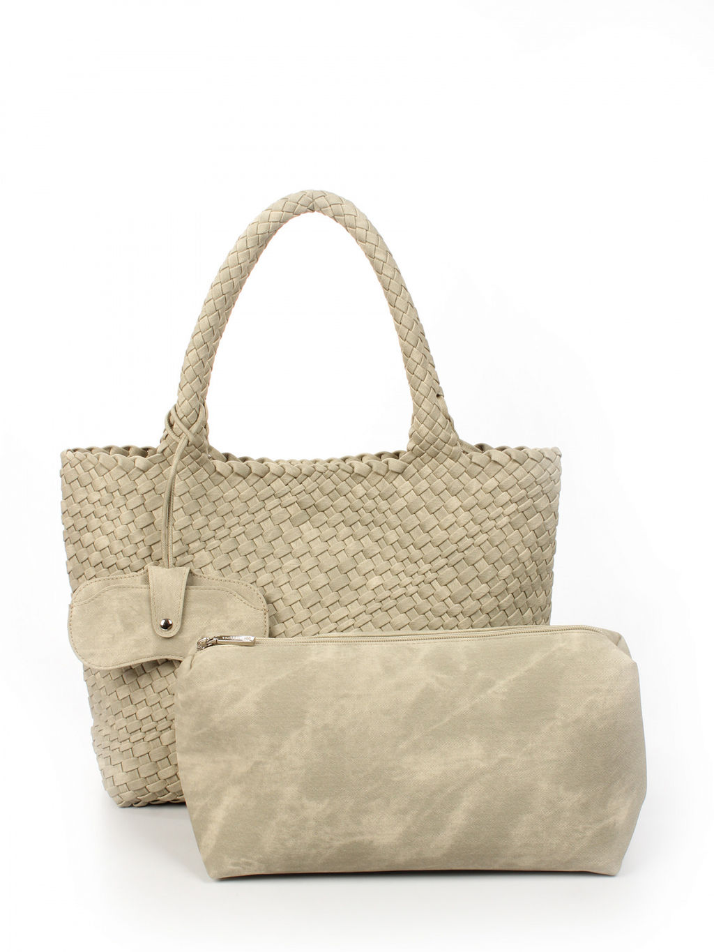 LACCOMA сумка СУ1033-А-винтаж бежевый эко кожа хлопок  фото 4