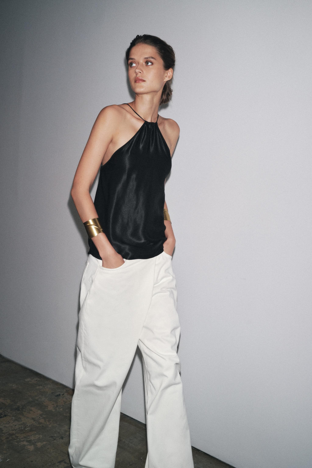 ZW COLLECTION PLEATED COTTON TROUSERS - Zara фото 15