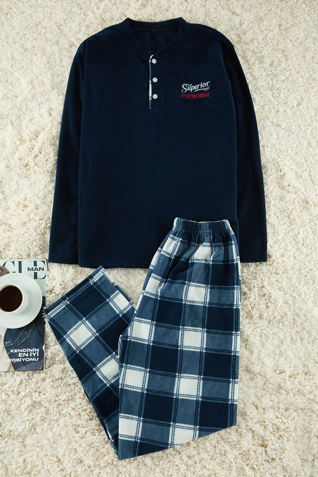 TRENDYOL MAN Yesil Orme Pijama Tak?m? TMNAW25PT00057 - Trendyolmilla фото 11